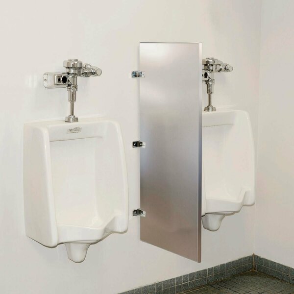 Global Industrial Bathroom Stainless Steel Urinal Screen 18 x 42 261997